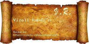 Vizeli Rabán névjegykártya